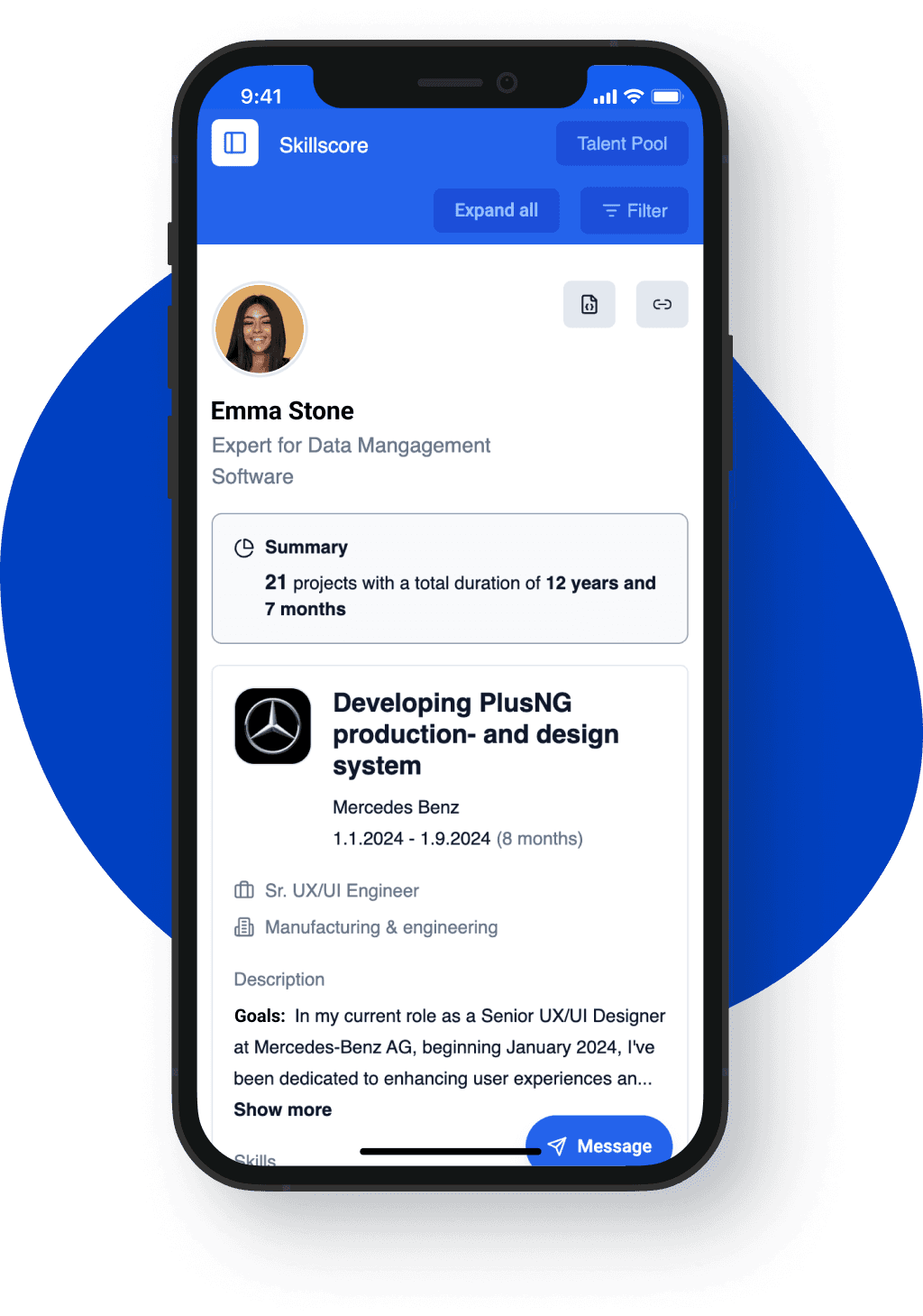 Workbase on mobile device